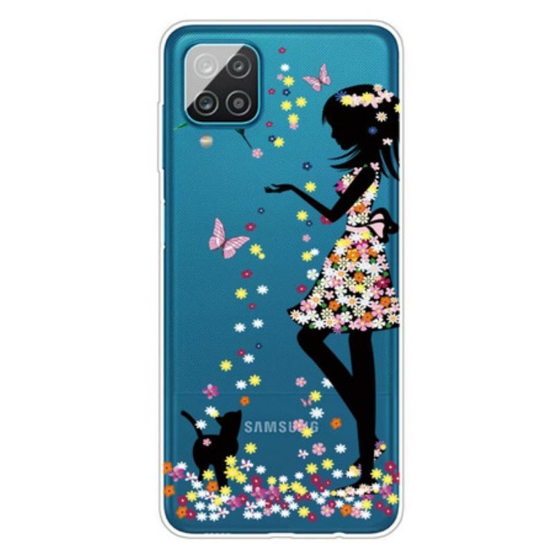 Cover Samsung Galaxy M12 / A12 Smukt Blomsterhoved