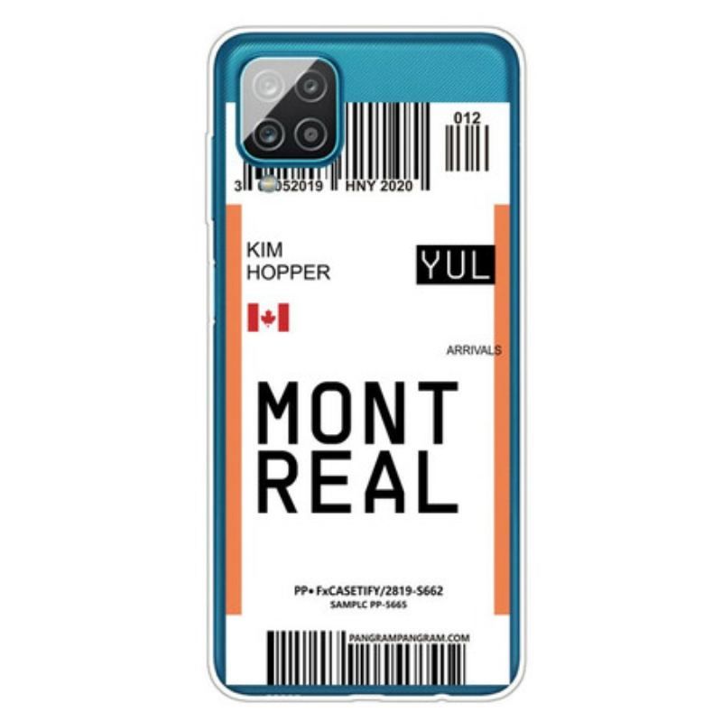 Mobilcover Samsung Galaxy M12 / A12 Boardingkort Til Montreal