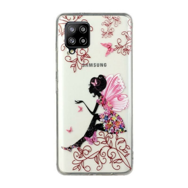 Mobilcover Samsung Galaxy M12 / A12 Gennemsigtig Blomsterfe