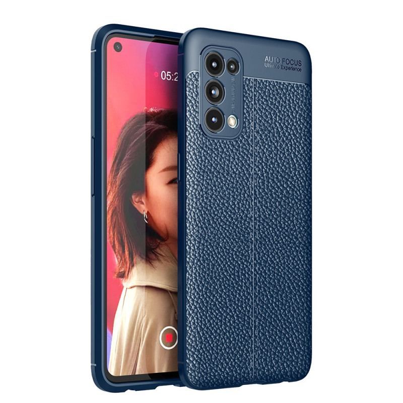 Cover Oppo Find X3 Lite Dobbelt Linje Litchi Læder Effekt