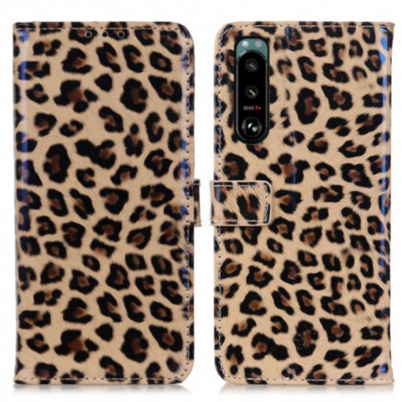 Læder Cover Sony Xperia 5 Iii Simple Leopard