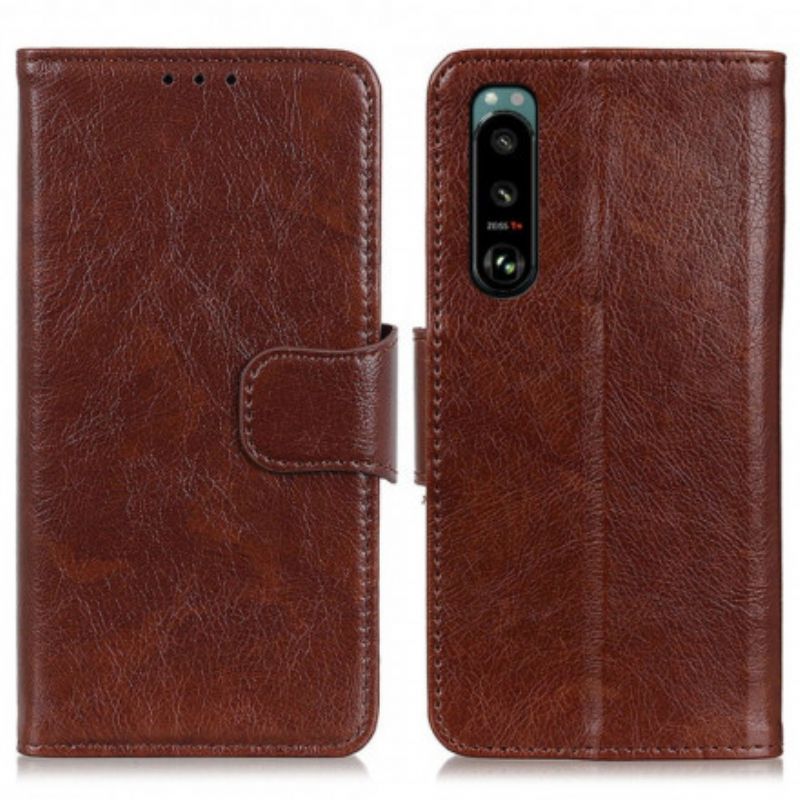 Læder Cover Sony Xperia 5 Iii Telefon Etui Split Nappa Læder