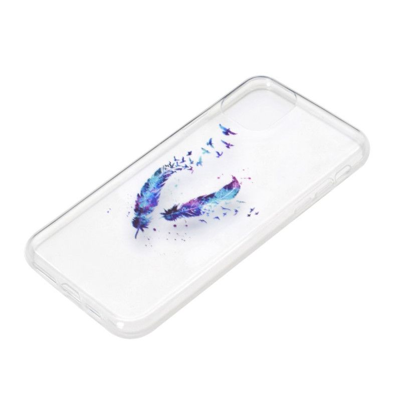 Cover for iPhone 12 / 12 Pro Gennemsigtige Fjer