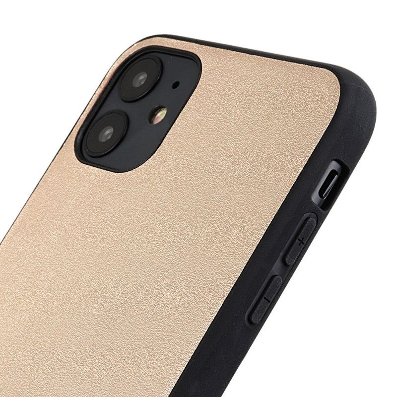 Cover for iPhone 12 / 12 Pro Sølv Diskret Ægte Læder