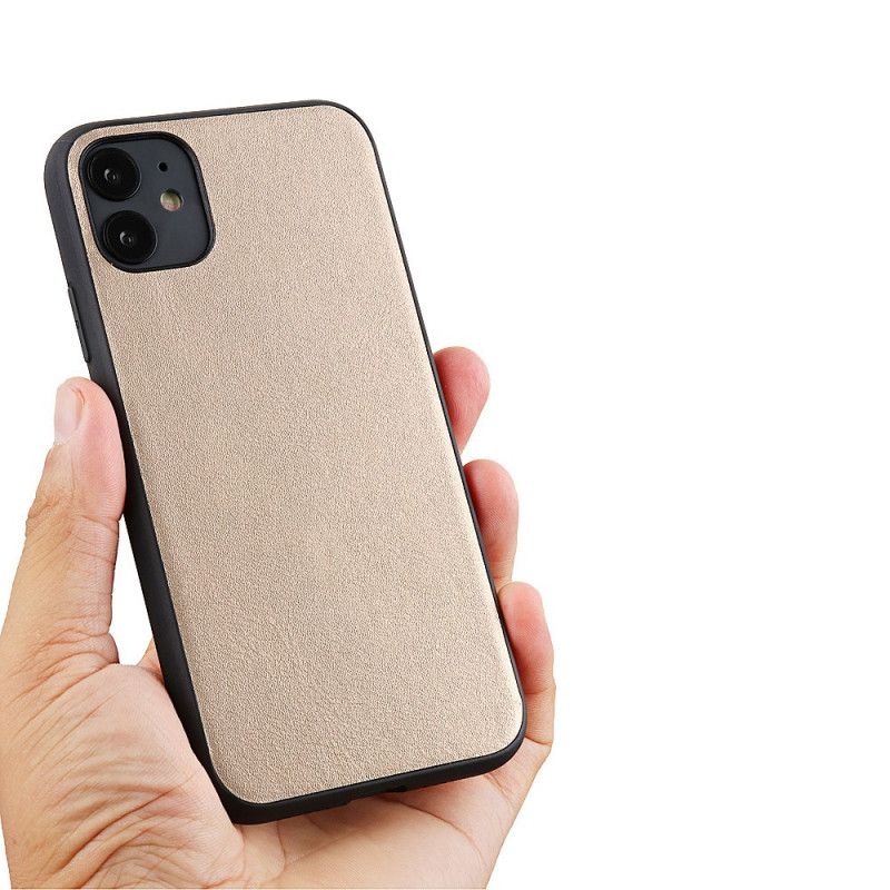 Cover for iPhone 12 / 12 Pro Sølv Diskret Ægte Læder