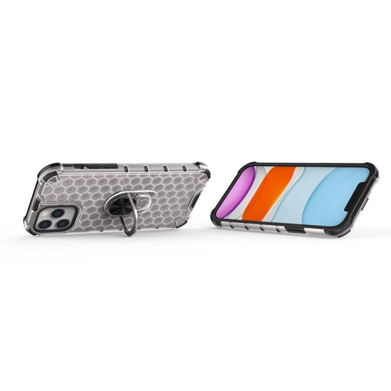 Cover for iPhone 12 / 12 Pro Sort Bikagestil Med Ring