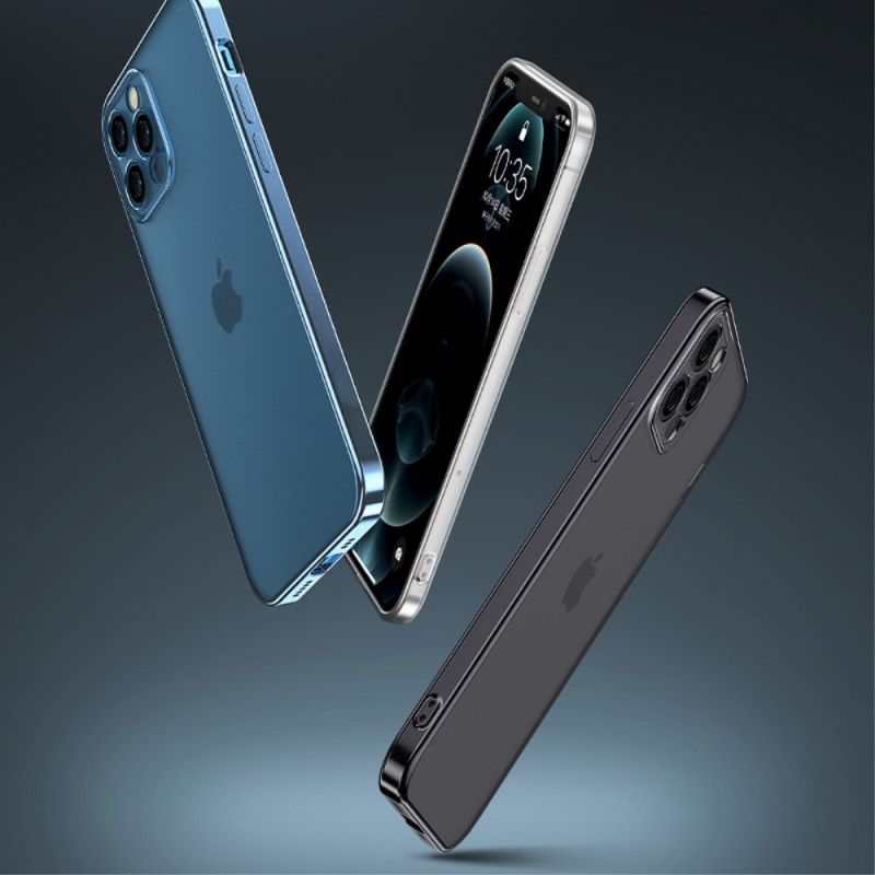 Cover for iPhone 12 / 12 Pro Sort Kanter I Metalstil