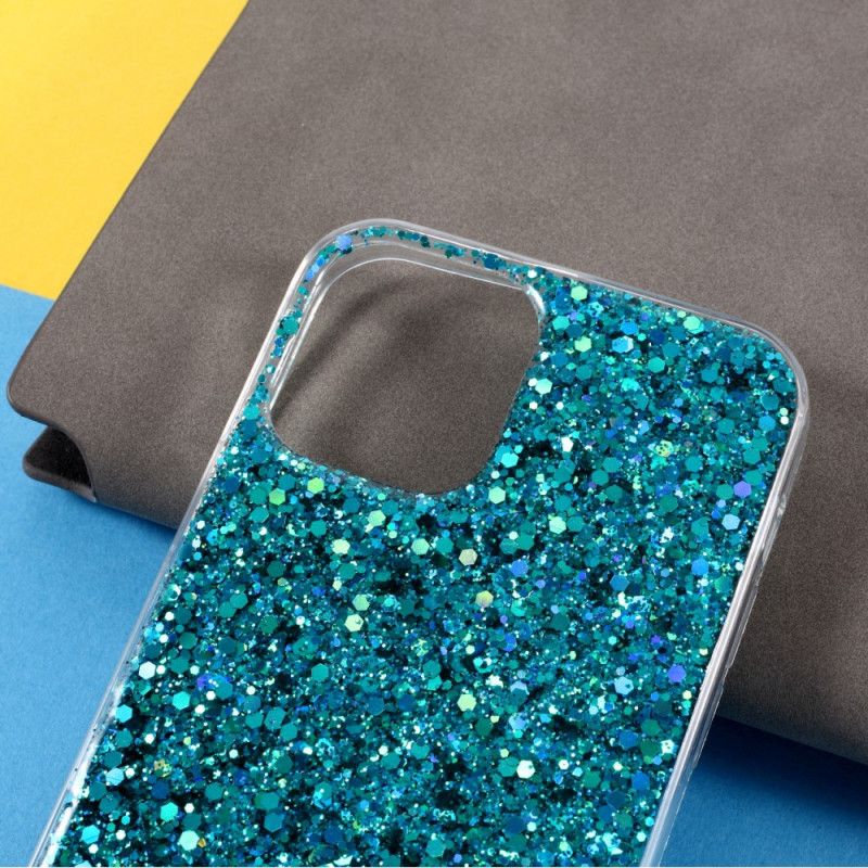 Cover iPhone 12 / 12 Pro Rød Premium Glitter