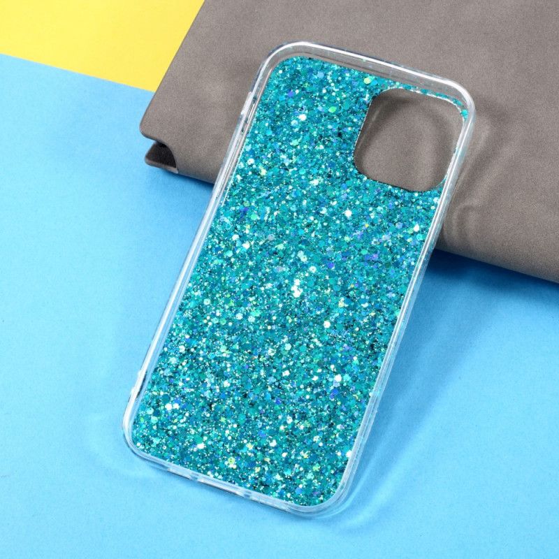 Cover iPhone 12 / 12 Pro Rød Premium Glitter