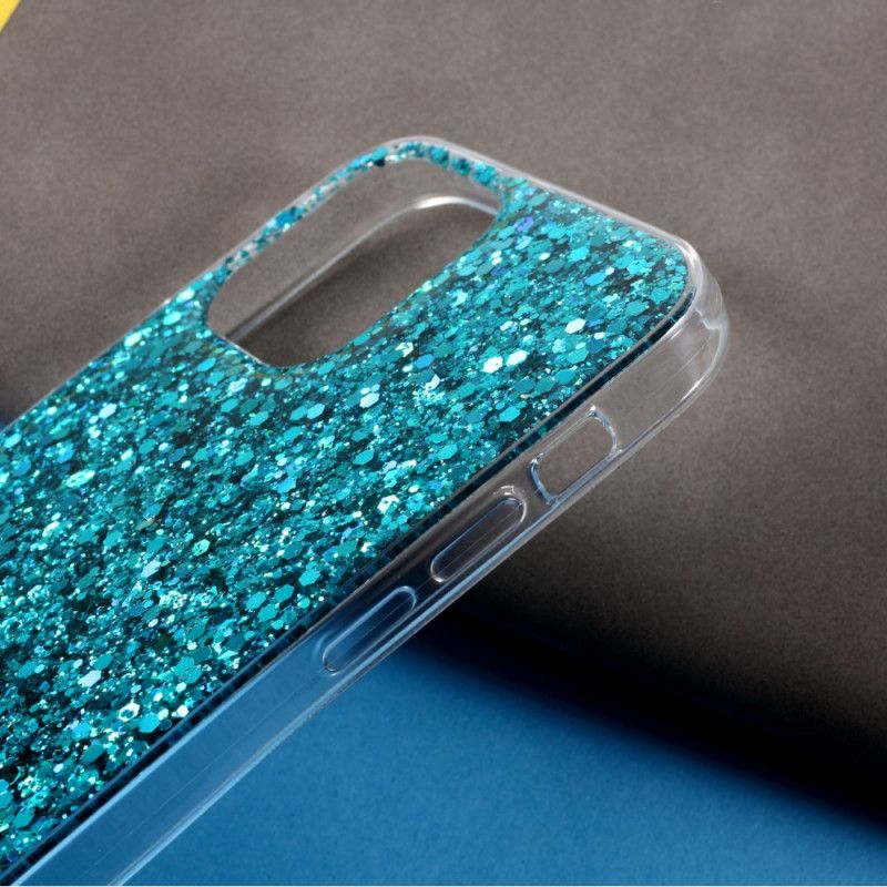 Cover iPhone 12 / 12 Pro Rød Premium Glitter