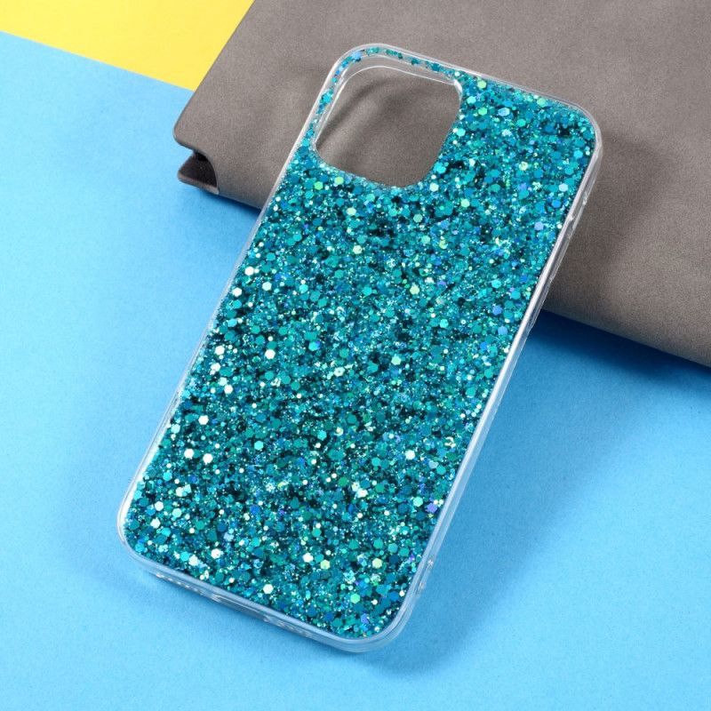 Cover iPhone 12 / 12 Pro Rød Premium Glitter