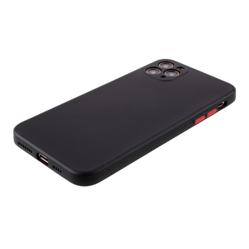 Cover iPhone 12 / 12 Pro Sort Fleksibel Silikonefarvet Knap