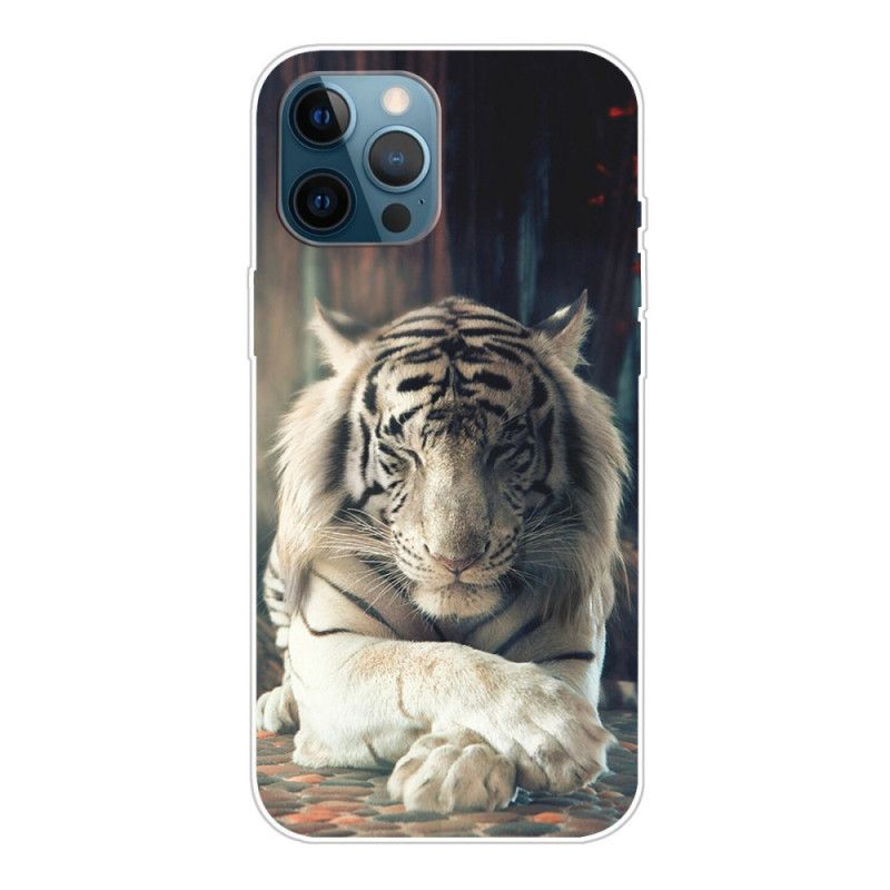 Cover iPhone 12 / 12 Pro Sort Fleksibel Tiger