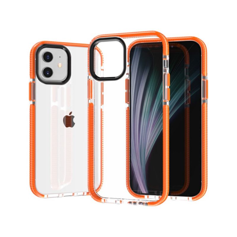 Cover iPhone 12 / 12 Pro Sort Gennemsigtige Silikonekanter