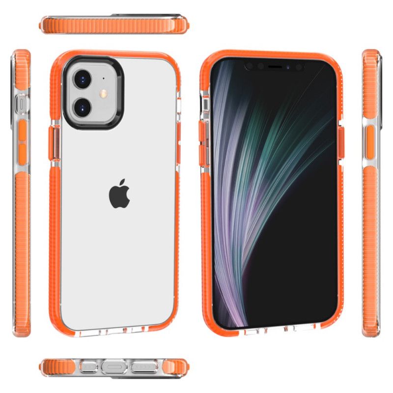 Cover iPhone 12 / 12 Pro Sort Gennemsigtige Silikonekanter