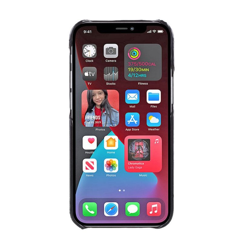 Cover iPhone 12 / 12 Pro Sort Gensidig Kortholder