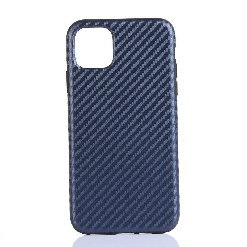 Cover iPhone 12 / 12 Pro Sort Kulfibertekstur Beskyttelse