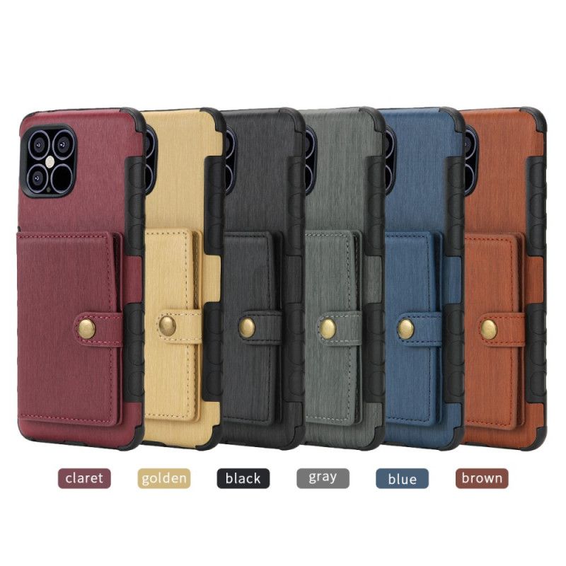 Cover iPhone 12 / 12 Pro Sort Shouhushen Klappekortholder