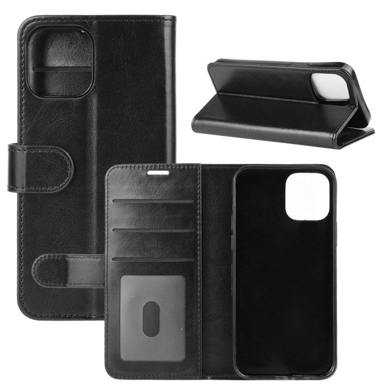 Flip Cover iPhone 12 / 12 Pro Sort Klassisk Design