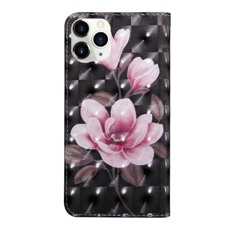 Flip Cover Læder iPhone 12 / 12 Pro Lyspletblomster Blomstrer