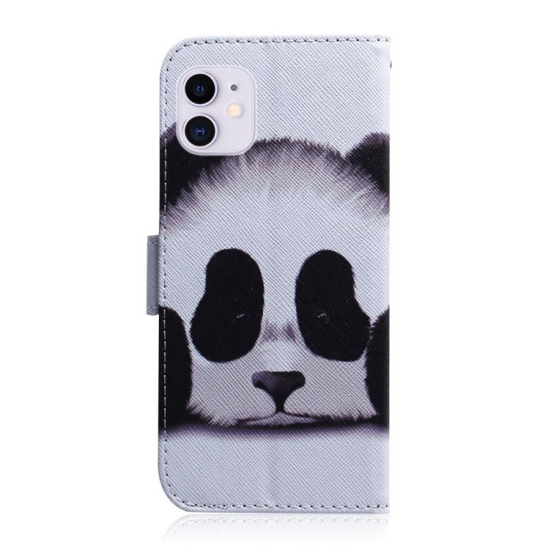 Flip Cover Læder iPhone 12 / 12 Pro Panda Ansigt Original