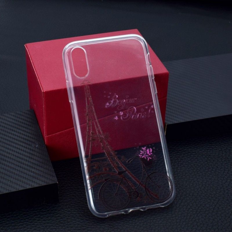 Cover for iPhone XR Gennemsigtig Hej Paris