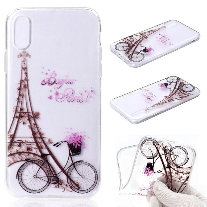 Cover for iPhone XR Gennemsigtig Hej Paris