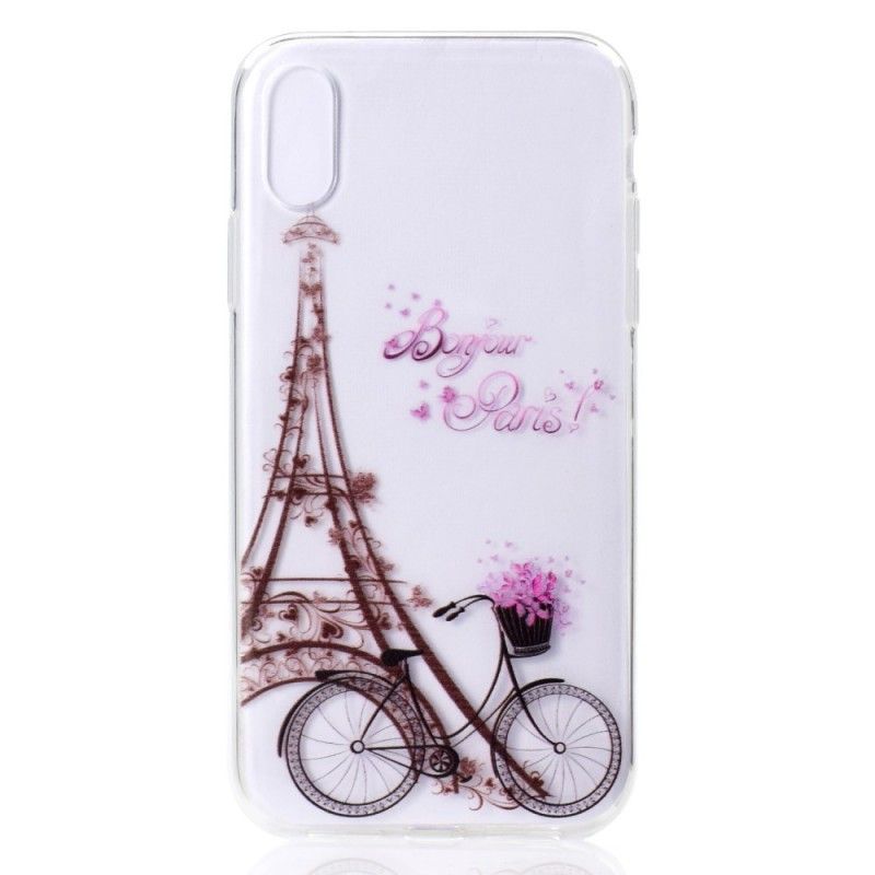 Cover for iPhone XR Gennemsigtig Hej Paris