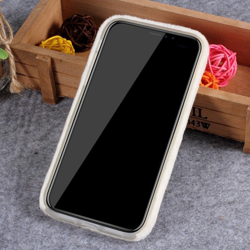 Cover for iPhone XR Hvid Pelseffekt