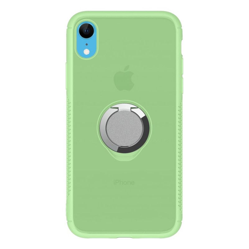 Cover for iPhone XR Lyserød Indvendig / Udvendig Farveændring Med Ring