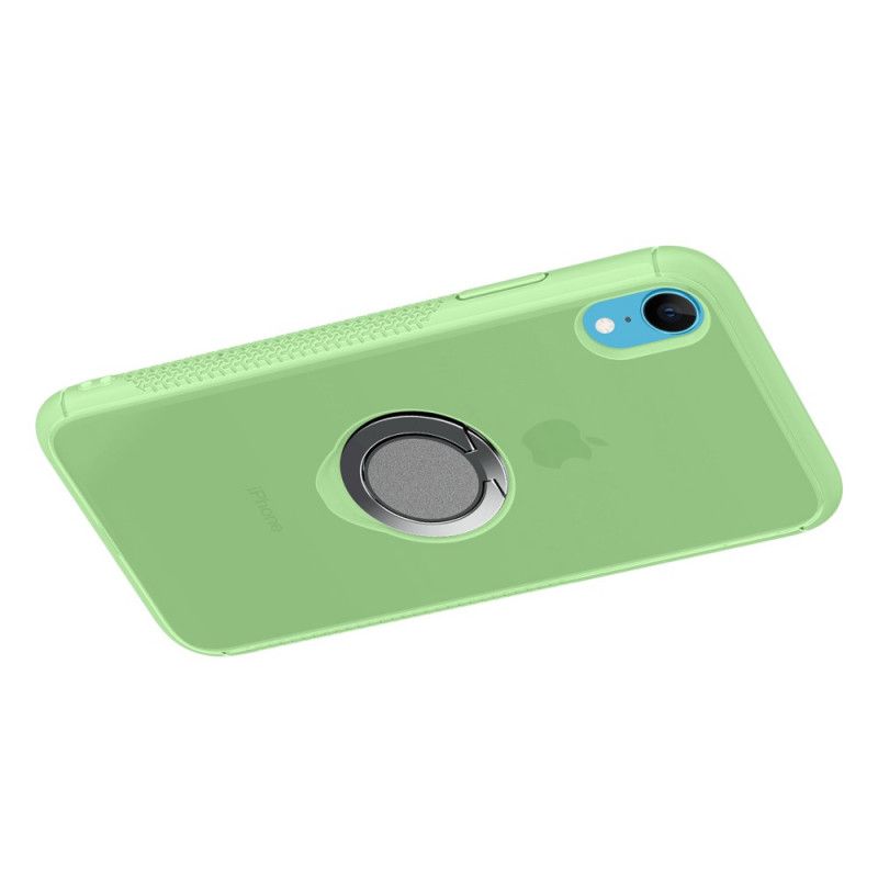 Cover for iPhone XR Lyserød Indvendig / Udvendig Farveændring Med Ring