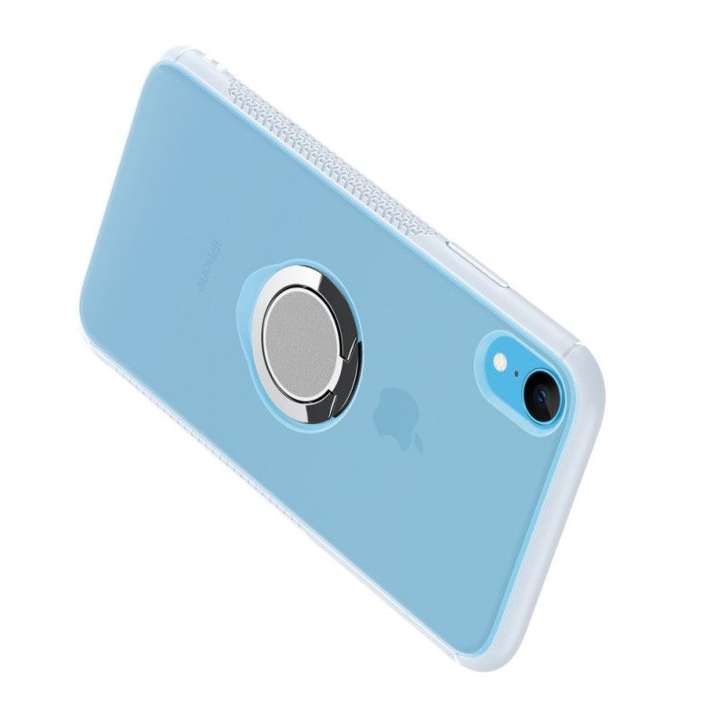 Cover for iPhone XR Lyserød Indvendig / Udvendig Farveændring Med Ring