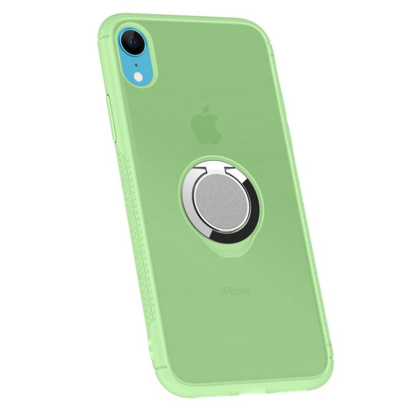 Cover for iPhone XR Lyserød Indvendig / Udvendig Farveændring Med Ring