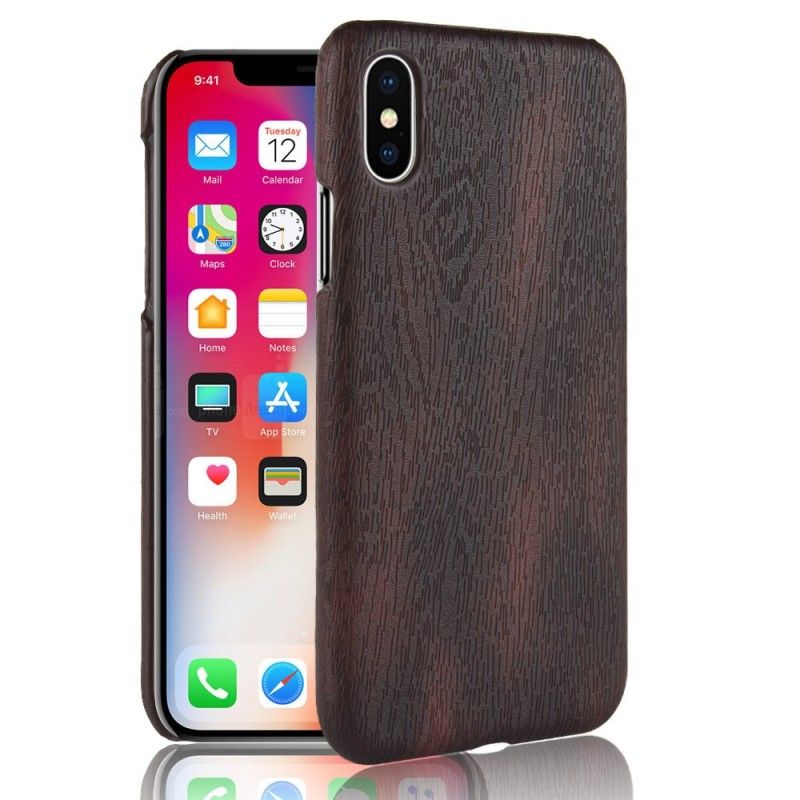 Cover for iPhone XR Sort Elementserie I Træ