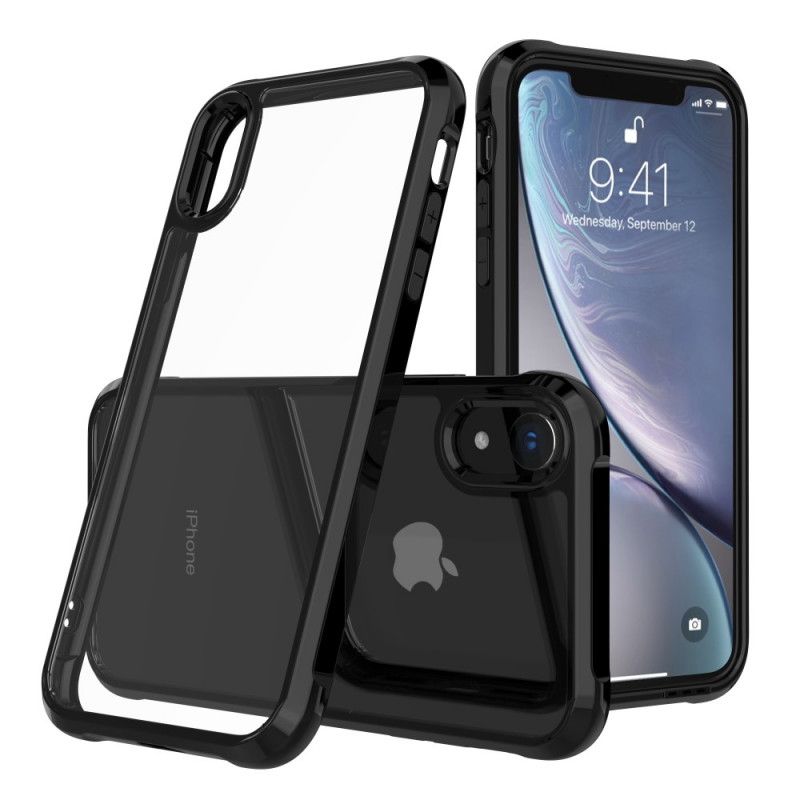 Cover for iPhone XR Sort Gennemsigtige Leeu-Beskyttelsespuder