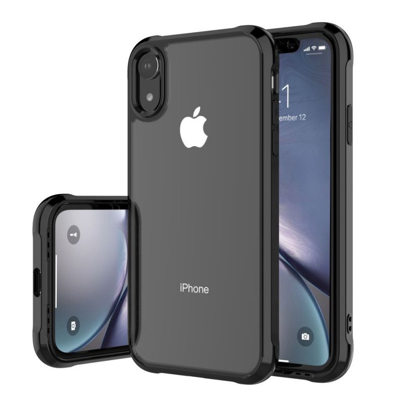 Cover for iPhone XR Sort Gennemsigtige Leeu-Beskyttelsespuder