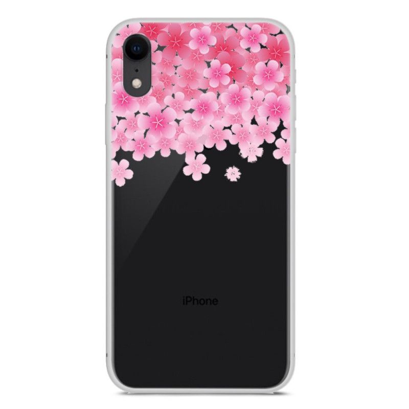 Cover iPhone XR Hvid Blomster Og Hjerter