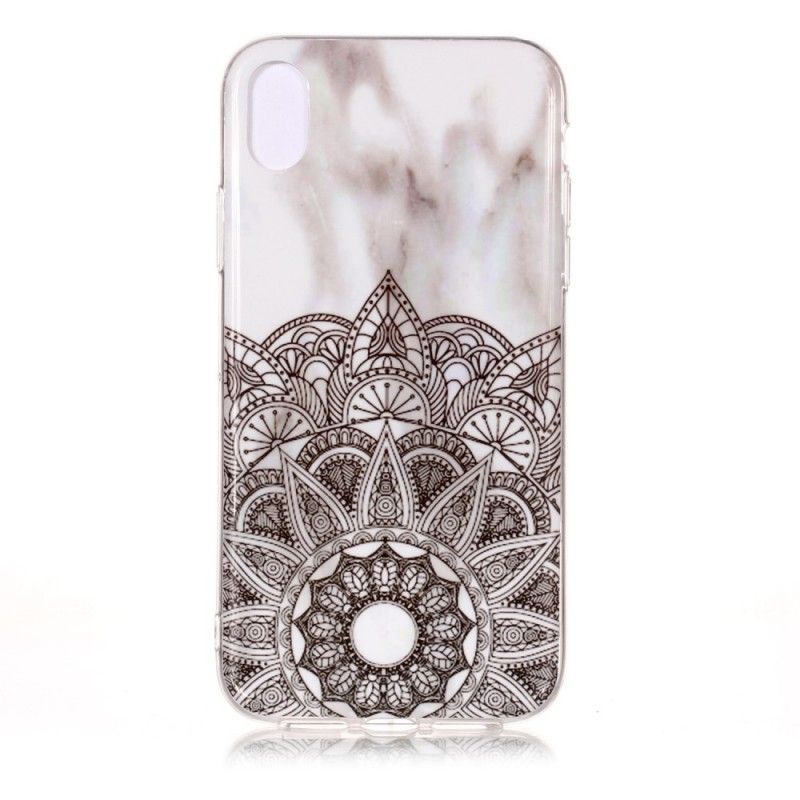 Cover iPhone XR Marmoreret Mandala Beskyttelse