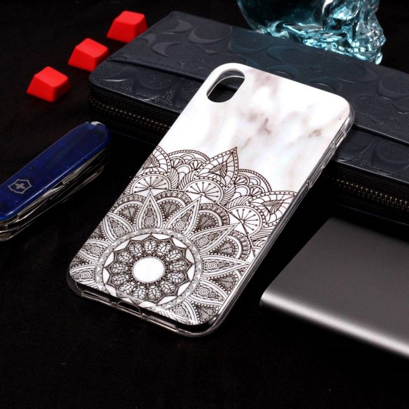 Cover iPhone XR Marmoreret Mandala Beskyttelse