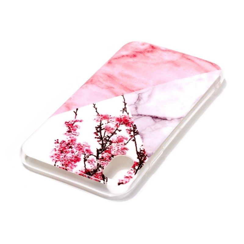 Cover iPhone XR Mobilcover Marmoreret Blomme