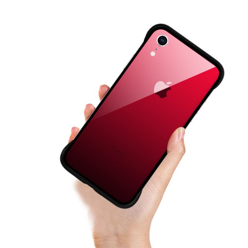 Cover iPhone XR Mørkeblå Nxe Farver I Hærdet Glas Beskyttelse