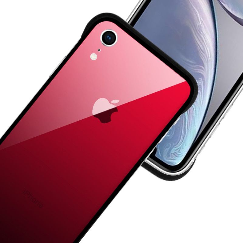 Cover iPhone XR Mørkeblå Nxe Farver I Hærdet Glas Beskyttelse