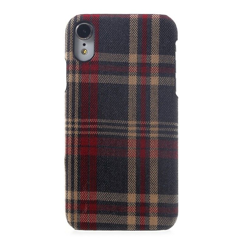 Cover iPhone XR Plaid Stof