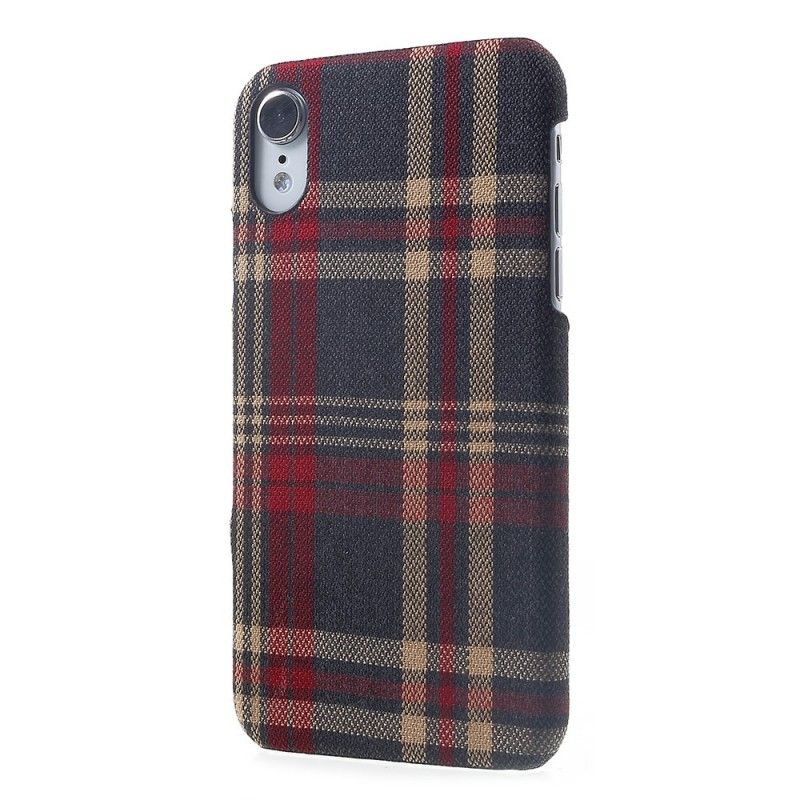 Cover iPhone XR Plaid Stof