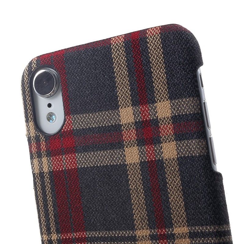 Cover iPhone XR Plaid Stof