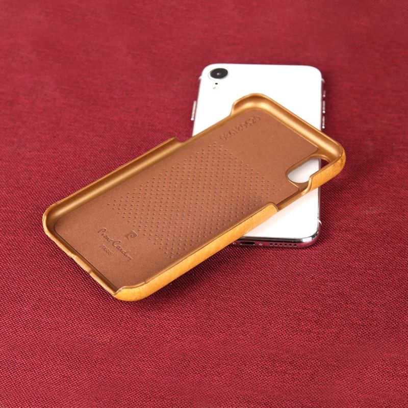 Cover iPhone XR Rød Ægte Lychee Læder Pierre Cardin