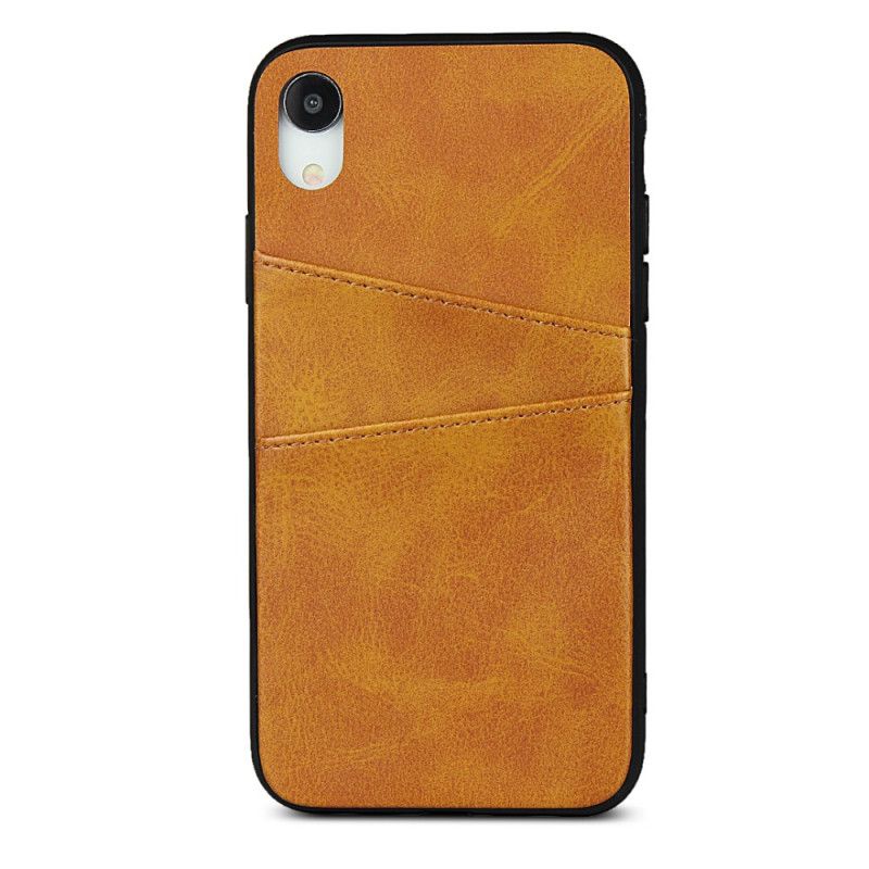 Cover iPhone XR Rød Mobilcover Monokrom Dobbelt Kortholder