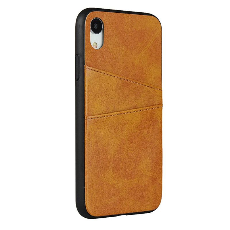 Cover iPhone XR Rød Mobilcover Monokrom Dobbelt Kortholder