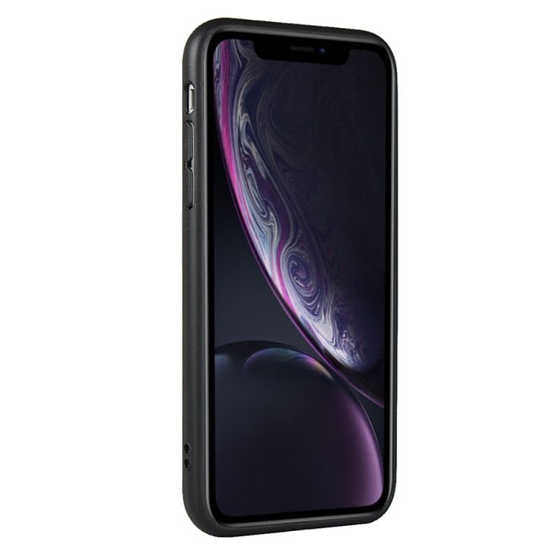 Cover iPhone XR Rød Mobilcover Monokrom Dobbelt Kortholder