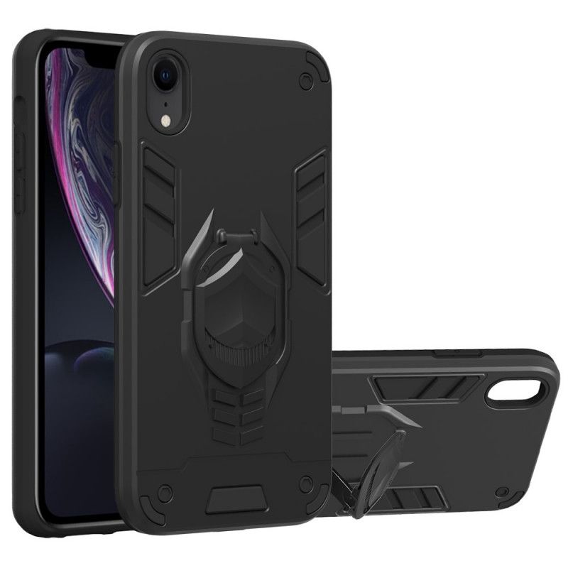 Cover iPhone XR Sort Aftagelig Rustning Med Ringholder Original